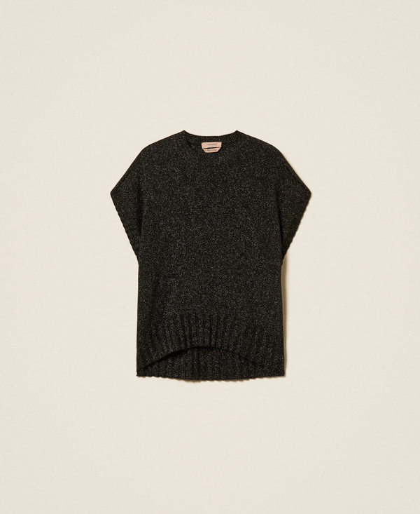 Wool and cashmere jumper with lurex