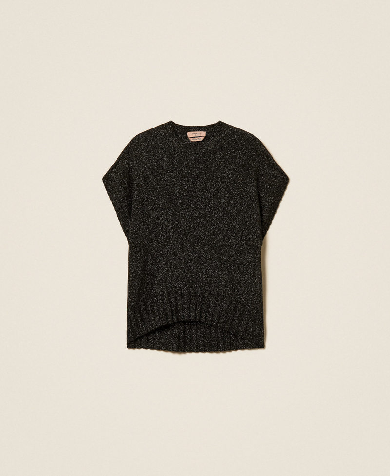 Wool and cashmere jumper with lurex Black/Gold Woman 262TP3510_13934_S0