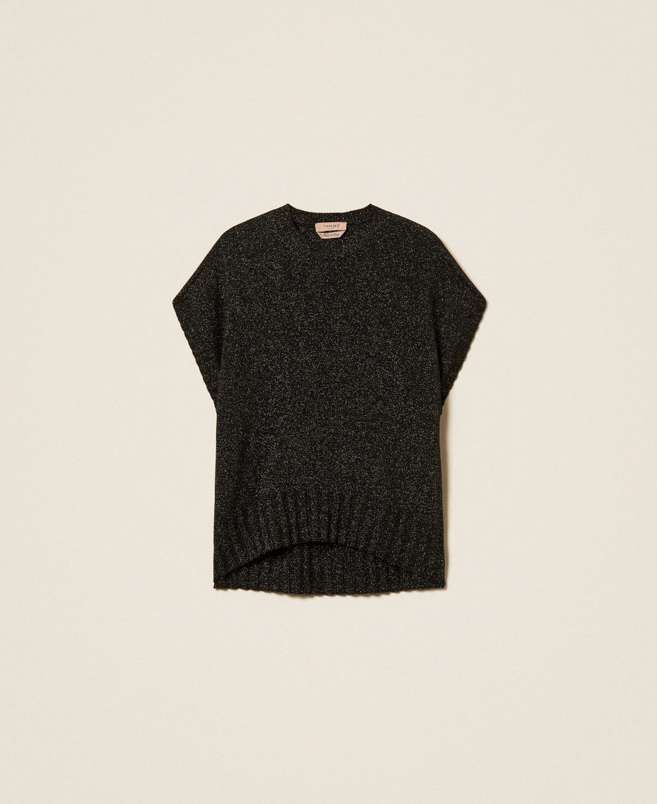 Wool and cashmere jumper with lurex Black/Gold Woman 262TP3510_13934_S0