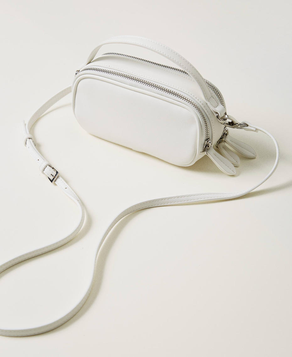 Borsa a tracolla mini con logo Bianco Sugar Donna 251AA7050_00632_03