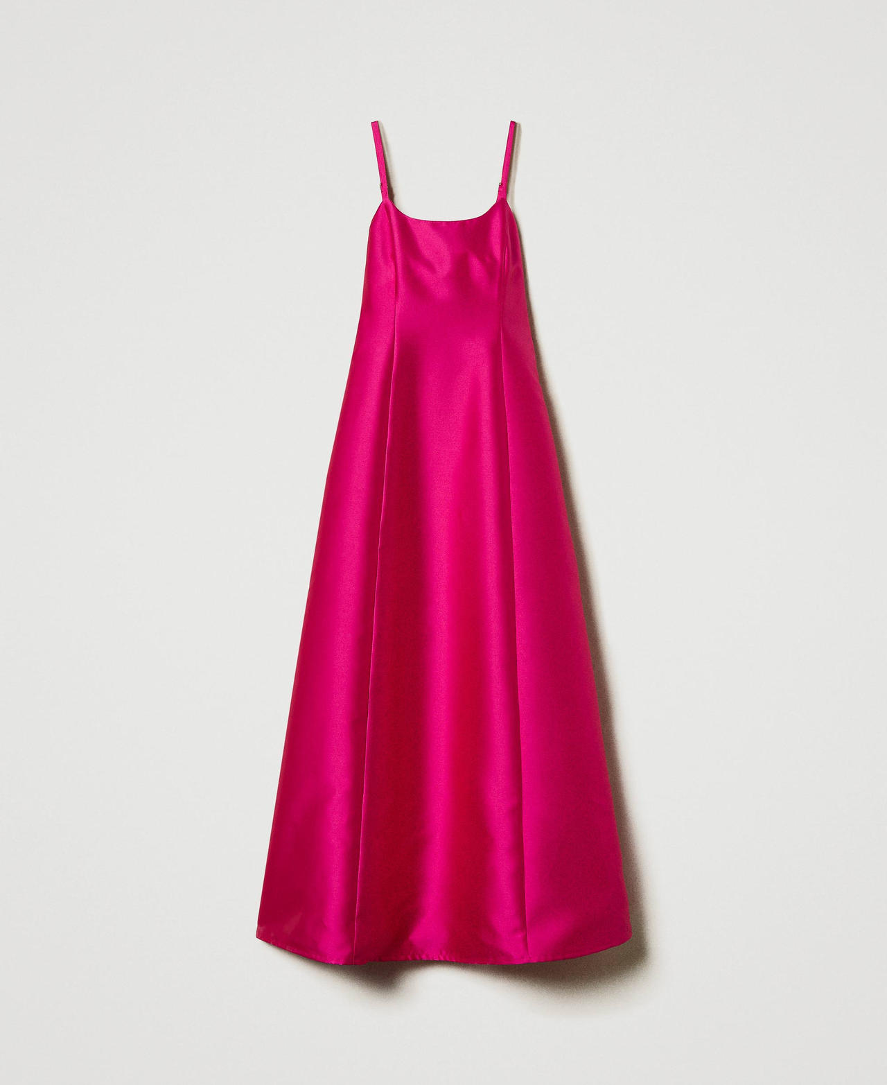 Mikado twill long dress