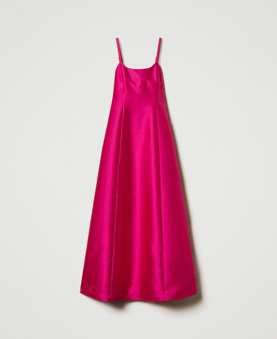 Mikado twill long dress