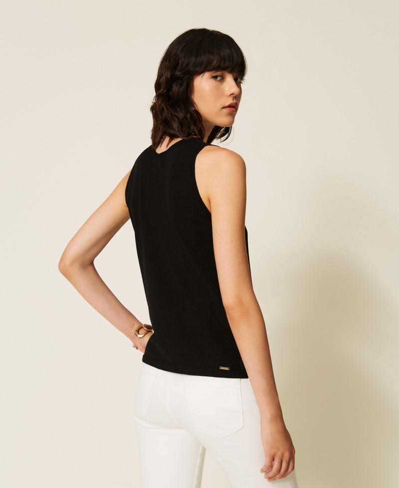 Dual use fitted knit top Black Woman 262TP3Q14_00006_06