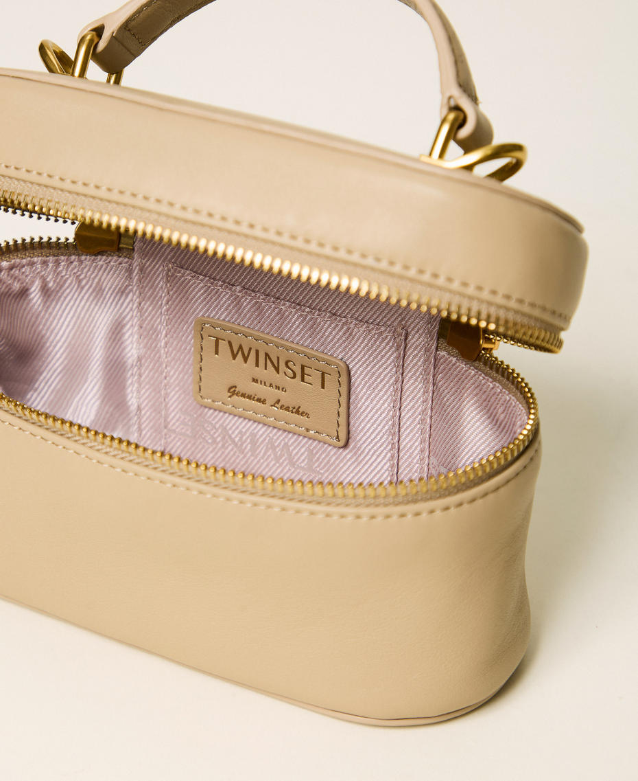 Leather shoulder bag Khaki Woman 262TD8170_13165_04