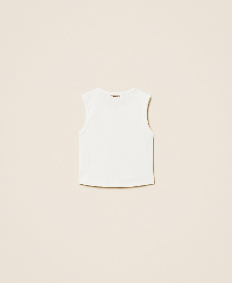 Ribbed top with studs Off White Girl 261GJ2240_00526_S1