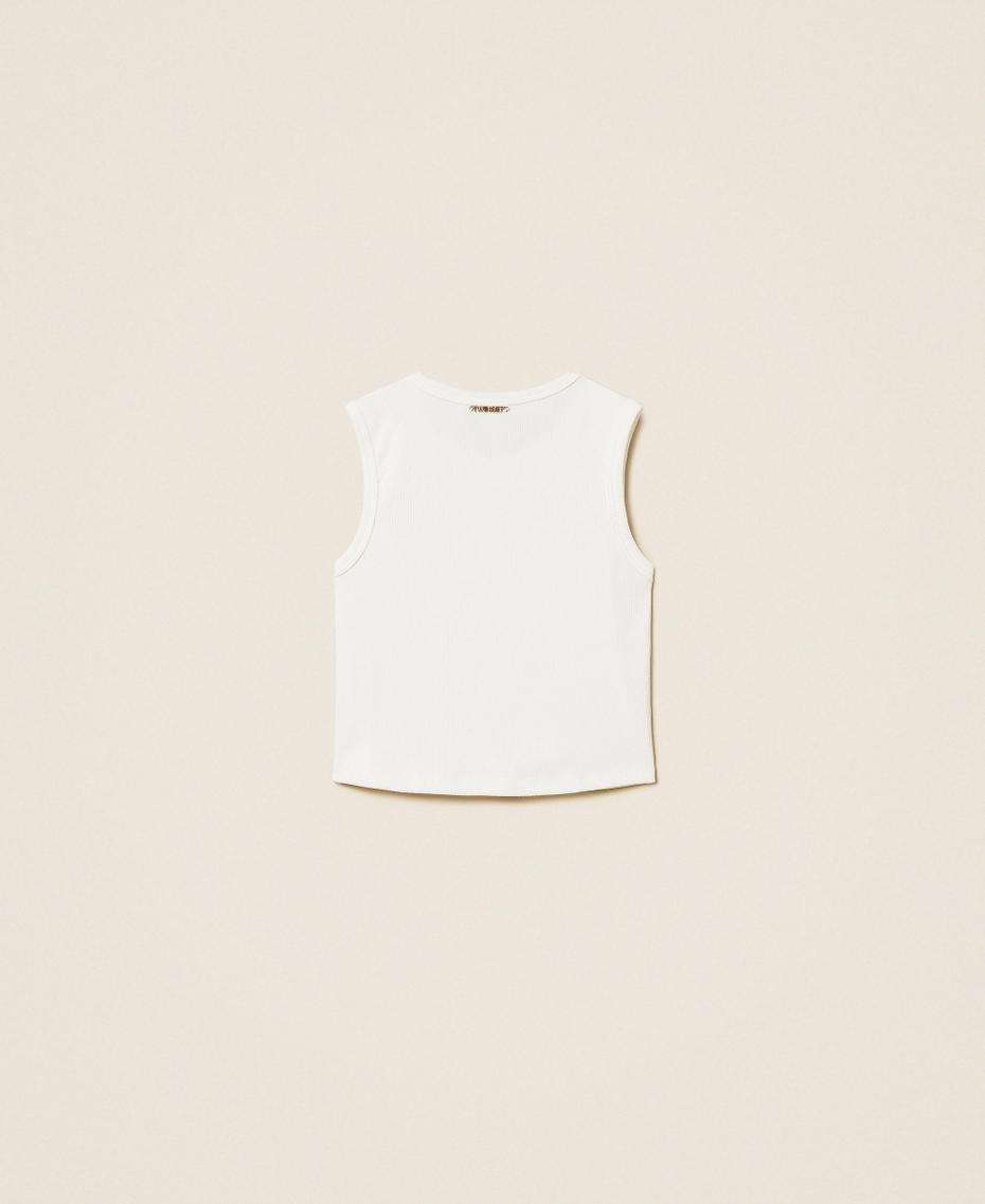 Ribbed top with studs Off White Girl 261GJ2240_00526_S1