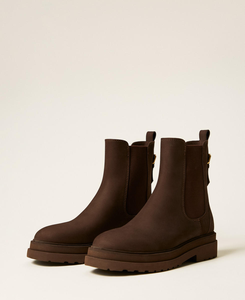 Stivaletti chelsea in pelle Coffee Donna 262TGT098_00203_02