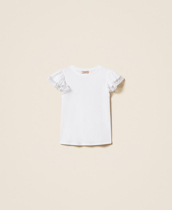 Классическая футболка с кружевом