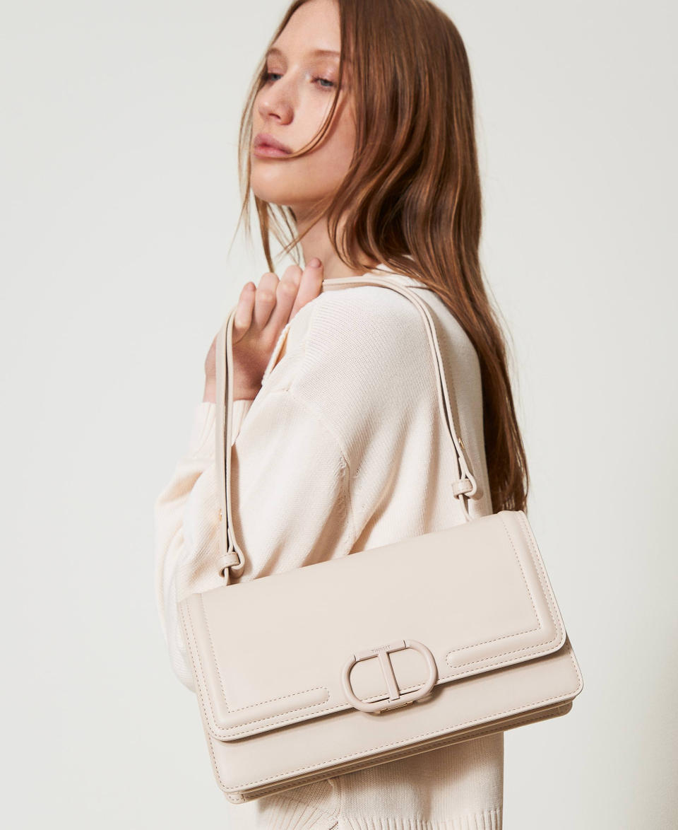 ‘Brera’ rectangular bag with Oval T fastener Delicate Beige Woman 251TB7231_12140_0T