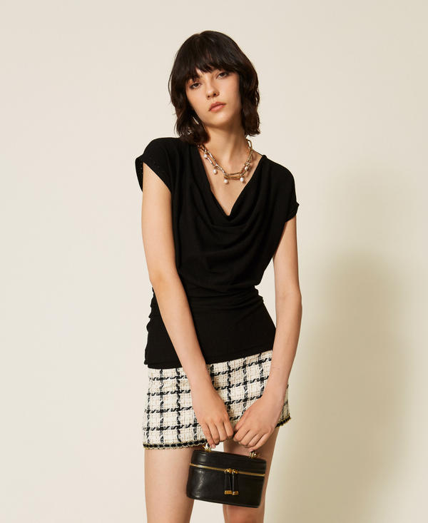 Maxi-Pullover mit Faltenwurf