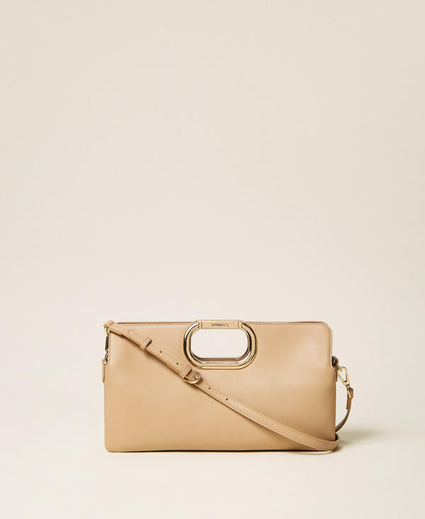 Clutch-Tasche Lila mit Logo-Henkel