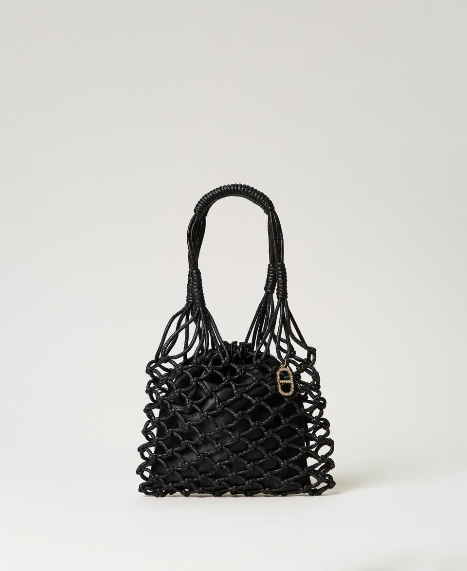 ‘Alizée‘ lurex mesh shopper Black Woman 251TD8250_00006_01