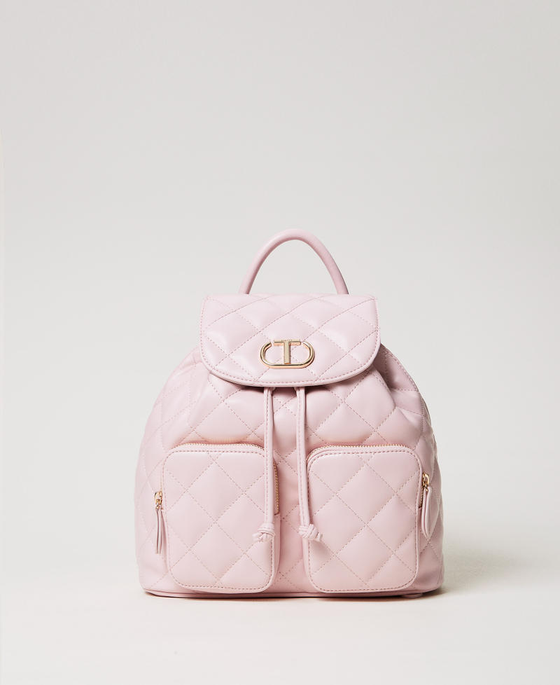 &lsquo;Audrey&rsquo; quilted backpack with Oval T Parisienne Pink Woman 251TB7371_00714_01