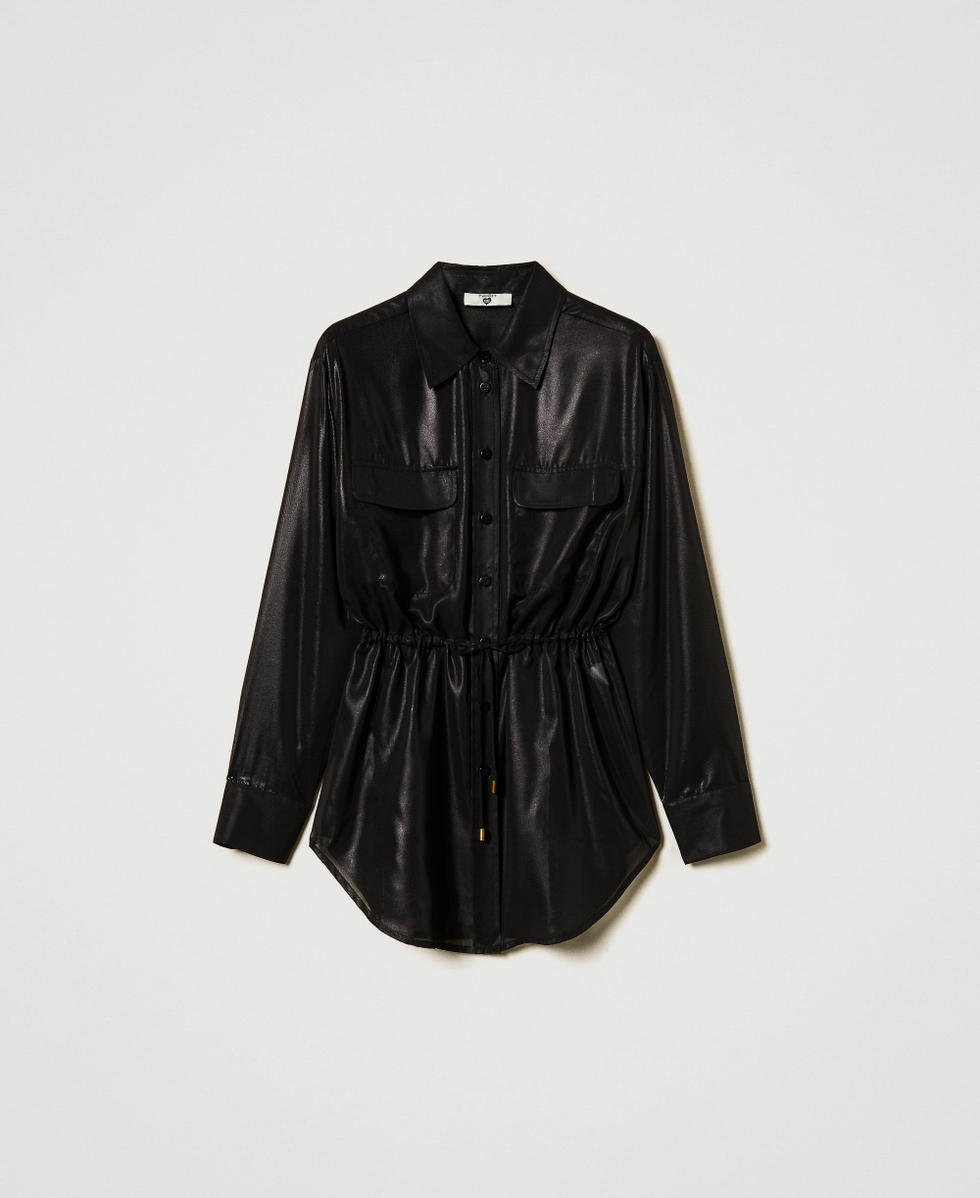 Camicia in georgette laminata