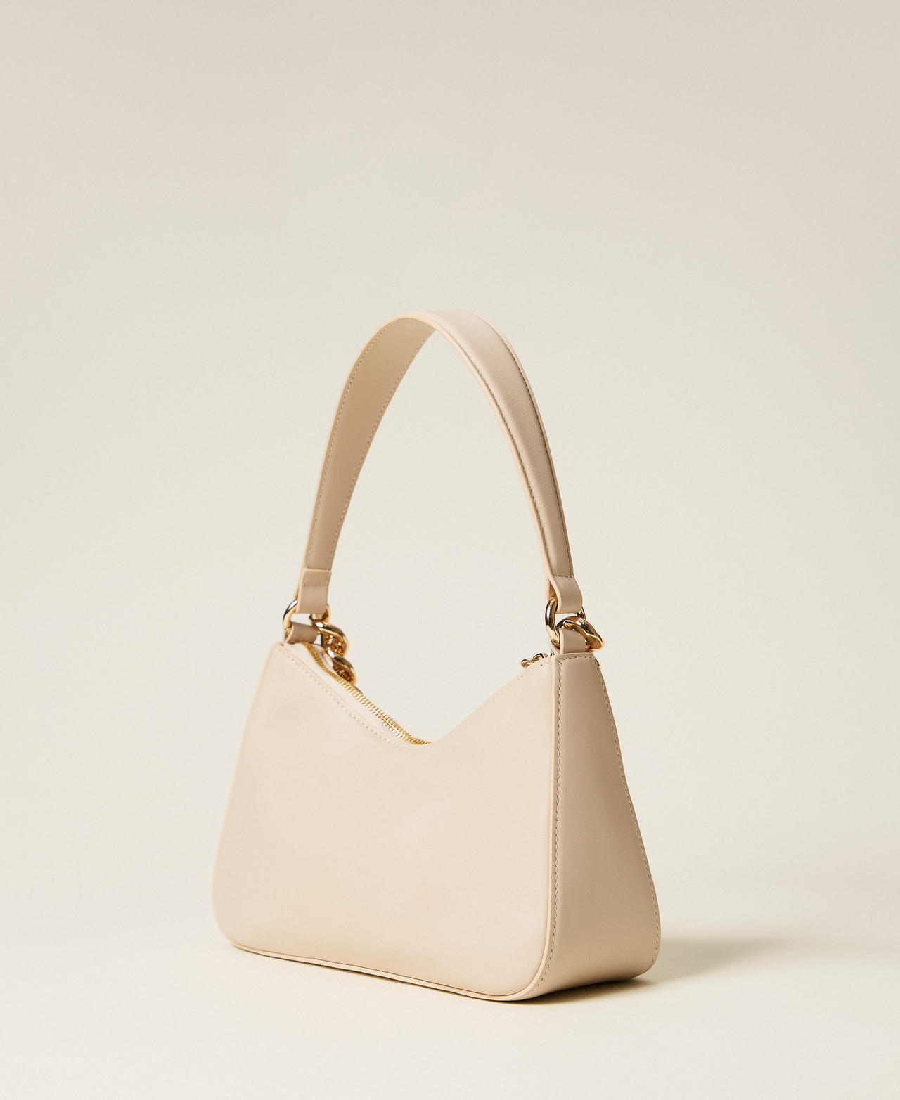 Liliane small leather bag "Almond Milk” Beige Woman 999TB7012_11308_03