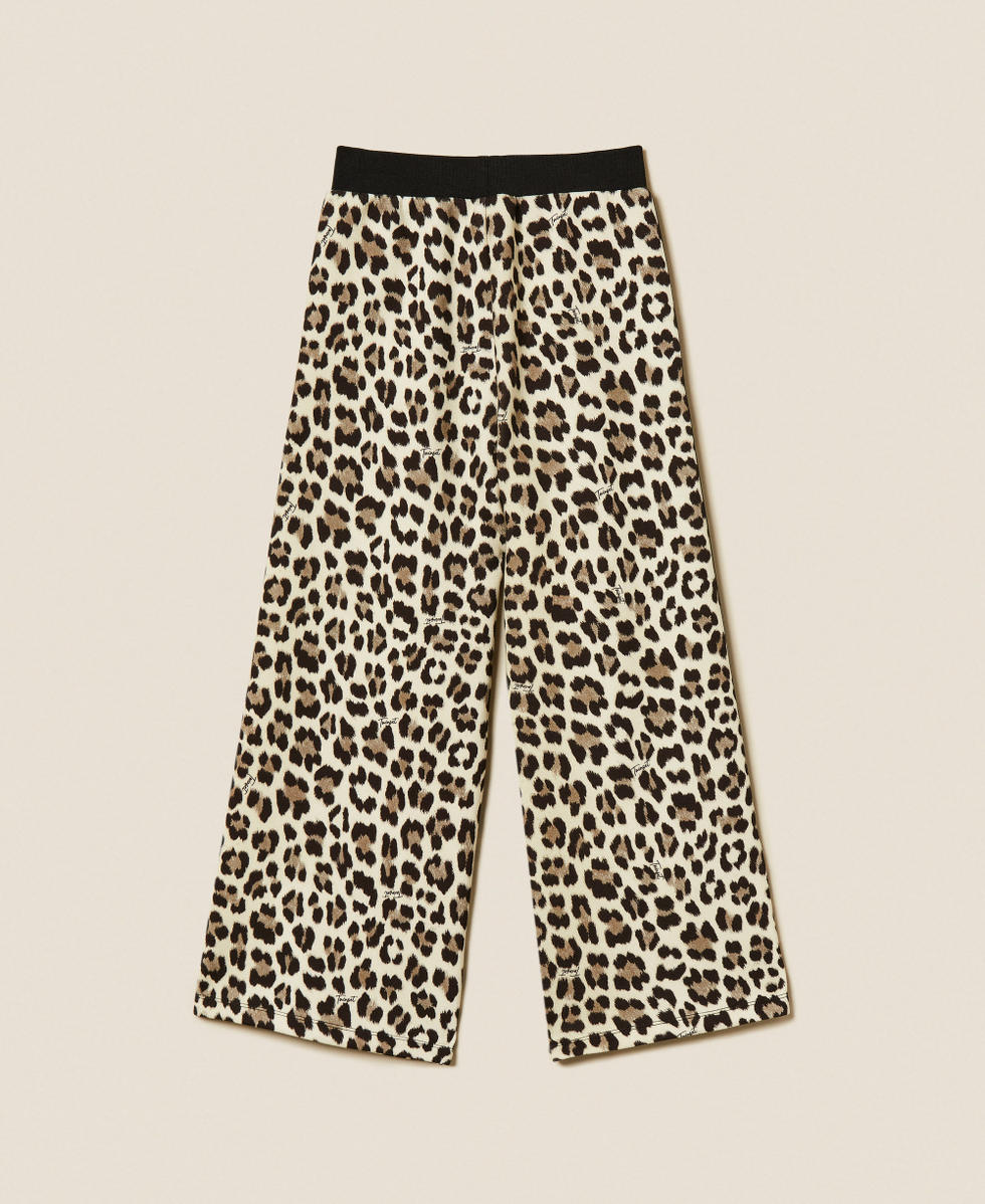 Pantalon en scuba animalier Imprim&eacute; L&eacute;opard Fille 252GJ2021_12700_S1
