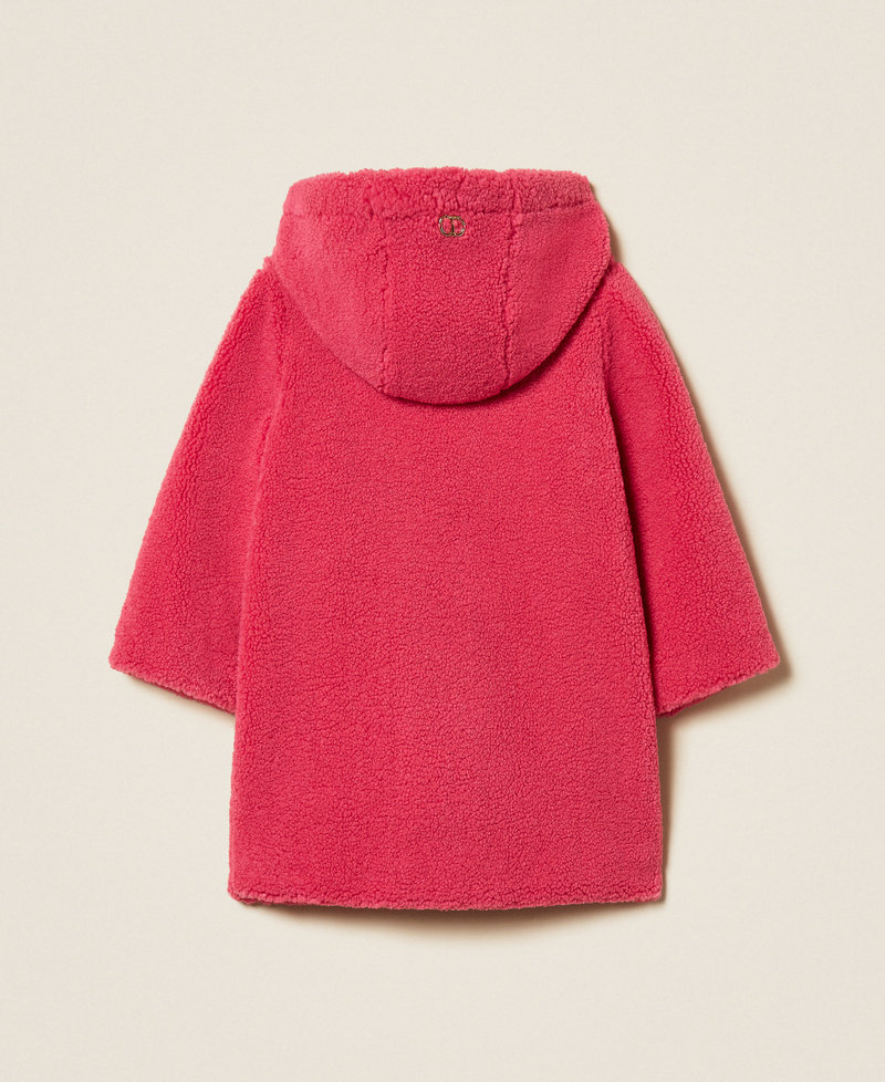 Manteau pour fille en peluche avec nœuds Rose Candy Rose Fille 252GB2100_00338_S1