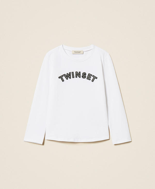 T-shirt pour fille avec logo pied-de-poule