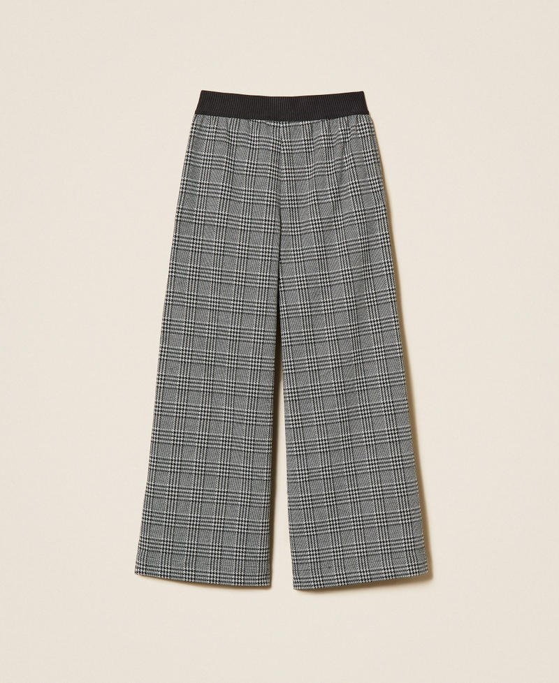 Pantalon palazzo en prince de Galles