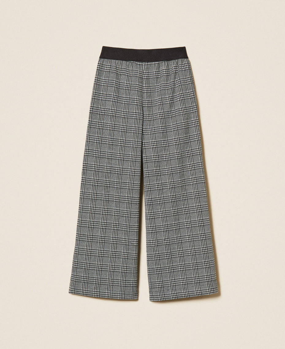 Pantalon palazzo en prince de Galles