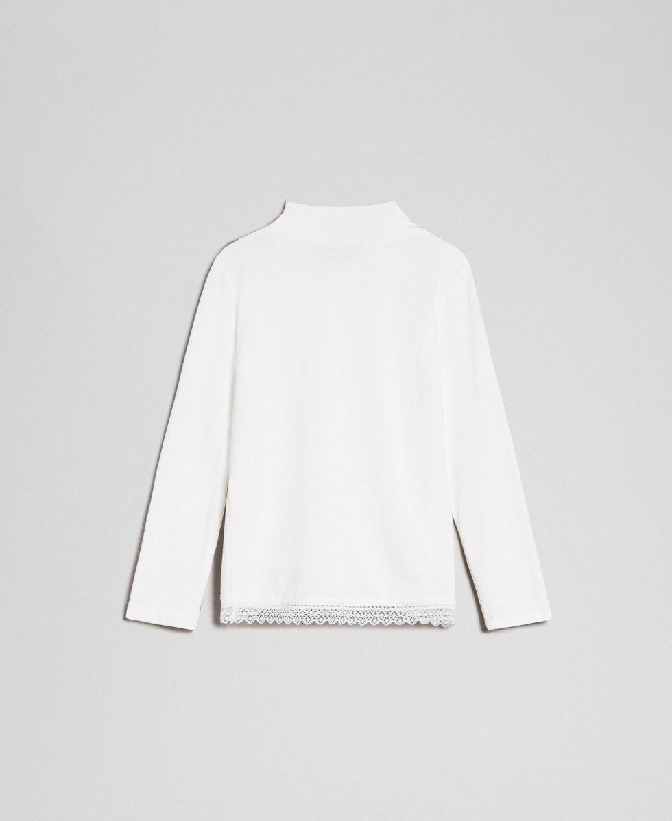 Jersey t-shirt with lace