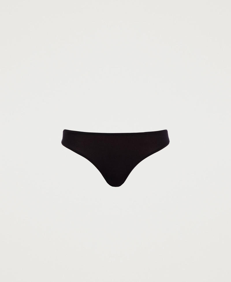 Culotte brésilienne avec nœud Noir Femme LCNN77_00006_S0