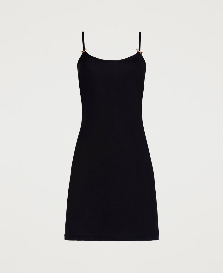 Sottoveste con fiocchi Nero Donna LCNNAA_00006_S0