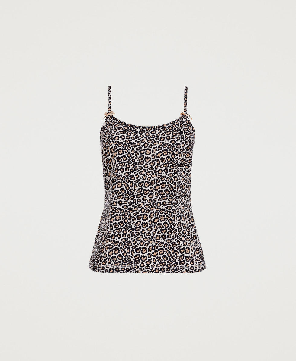 Top lingerie avec n&oelig;uds L&eacute;opard Femme LCNNBB_00070_S0