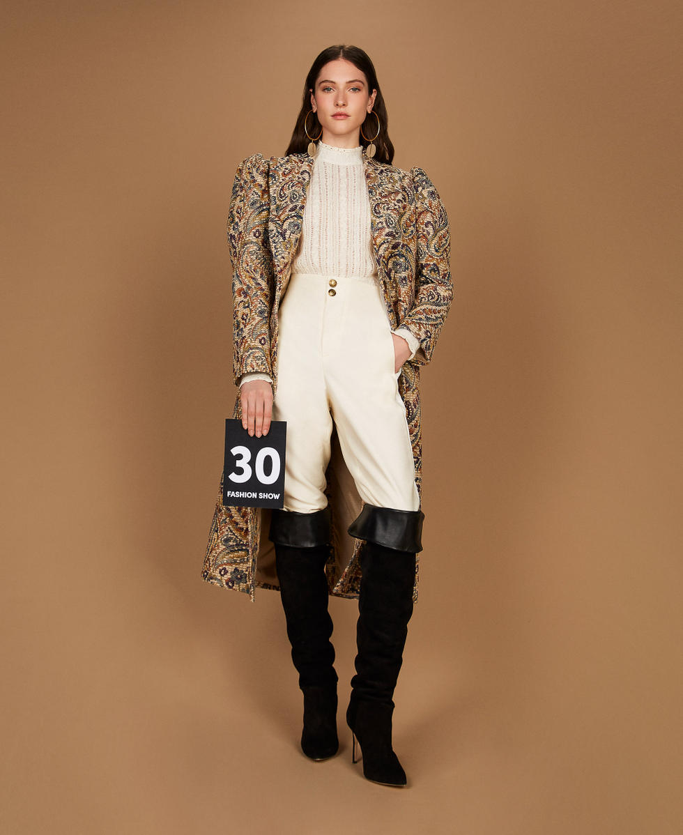 Tailored trousers with satin side bands