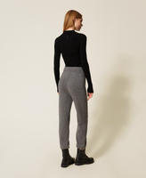 Pantalon en maille de laine mélangée Femme, Gris TWINSET Milano