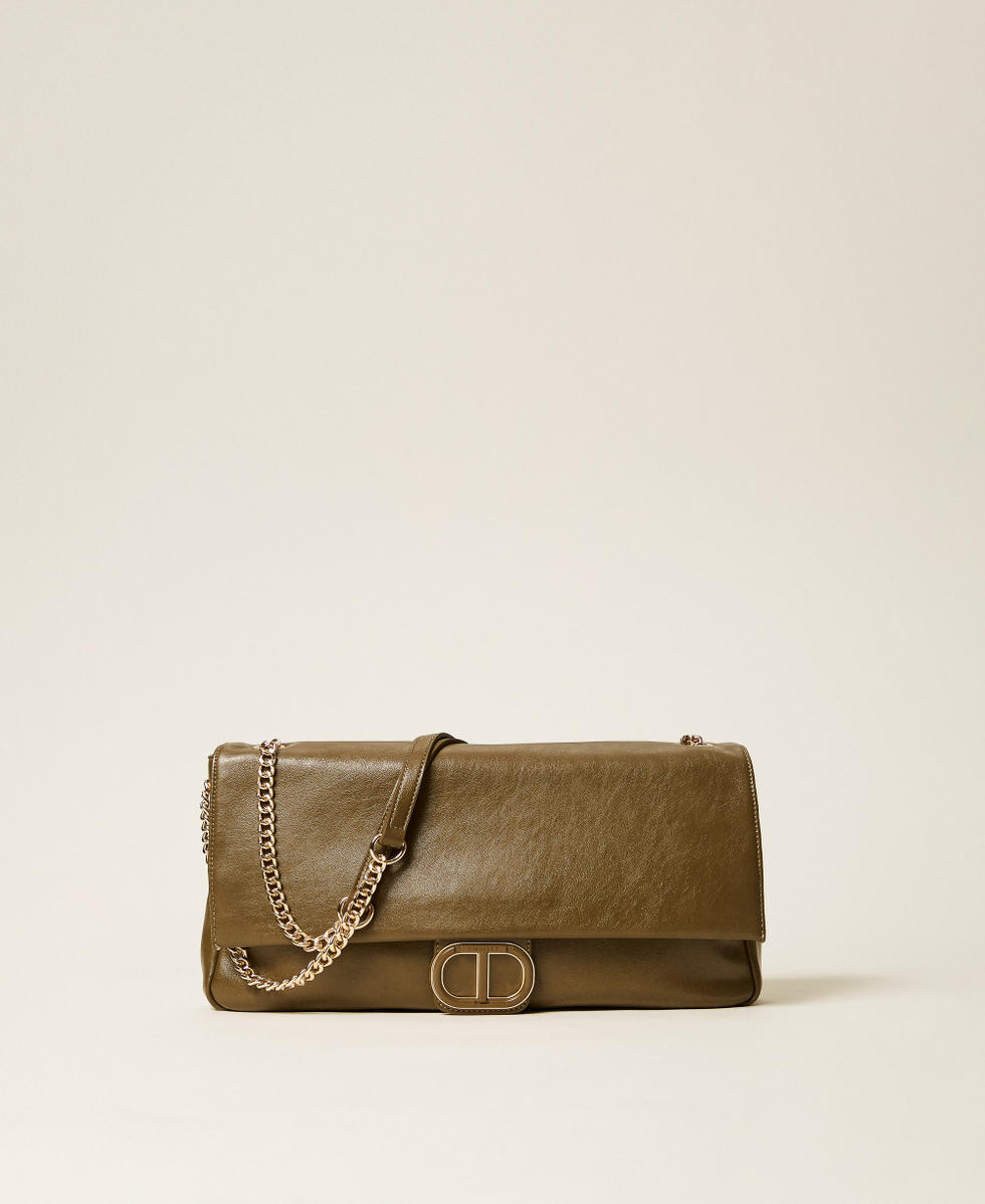 Bolso bandolera suave con Oval T Verde haya Mujer 252TD8120_12537_01
