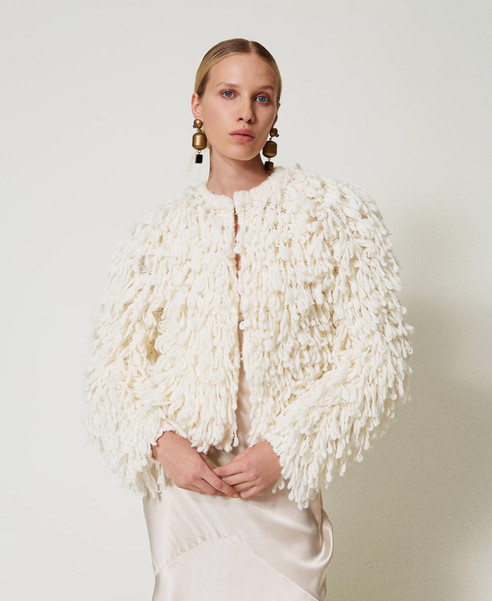 Giacca 'Elizabeth' in maglia bouclé Bianco Neve Donna 242TS3210_00282_02