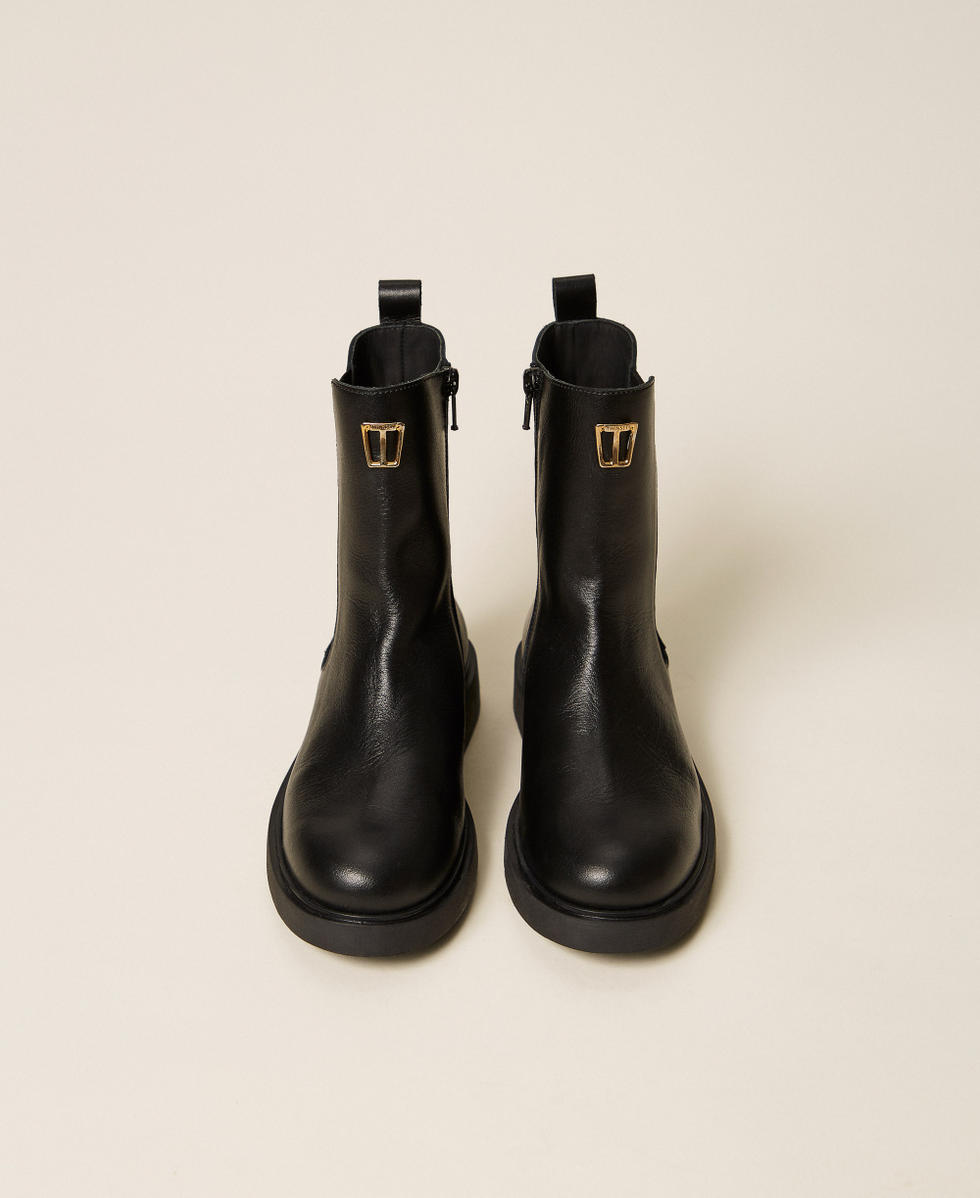 Botas chelsea de piel Negro Ni&ntilde;a 262GCJ01A_00006_04