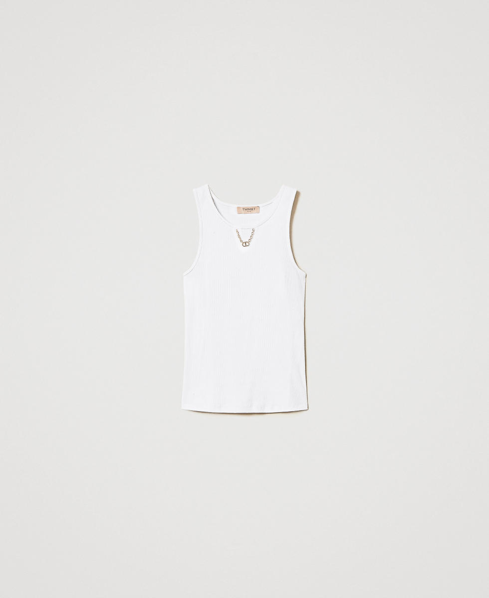 Top a costine con catena