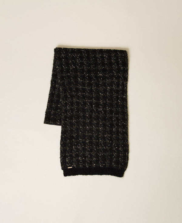 Bufanda de punto jacquard de pata de gallo