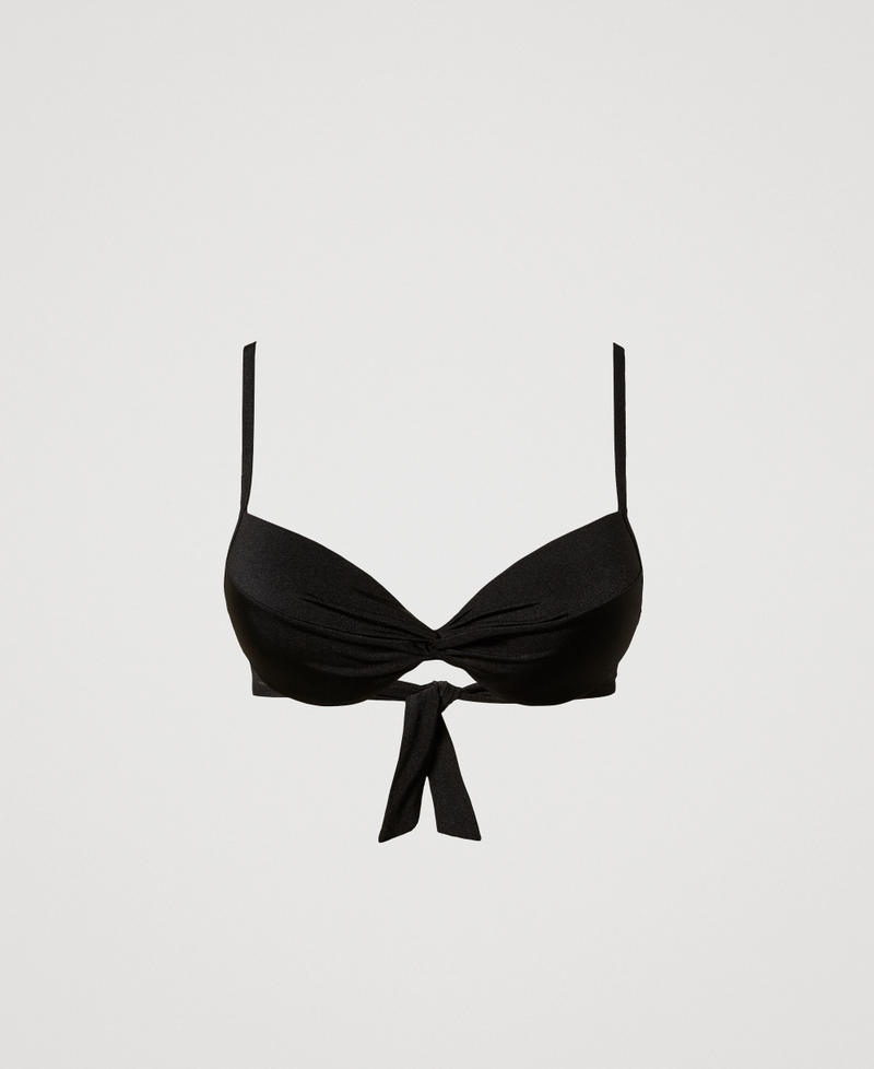 Push-up-Bikinitop mit Raffungen Schwarz Frau 251LBMC44_00006_S0