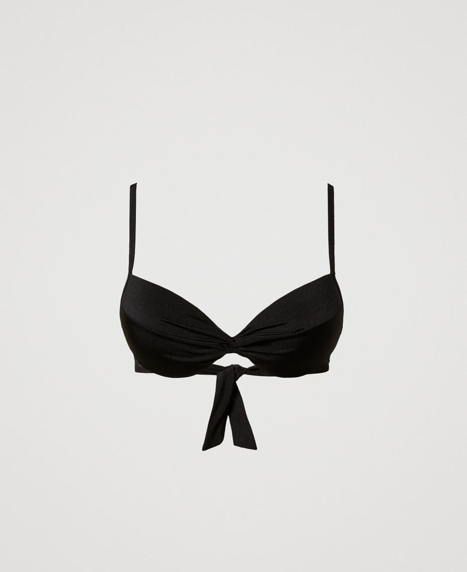 Push-up-Bikinitop mit Raffungen Schwarz Frau 251LBMC44_00006_S0