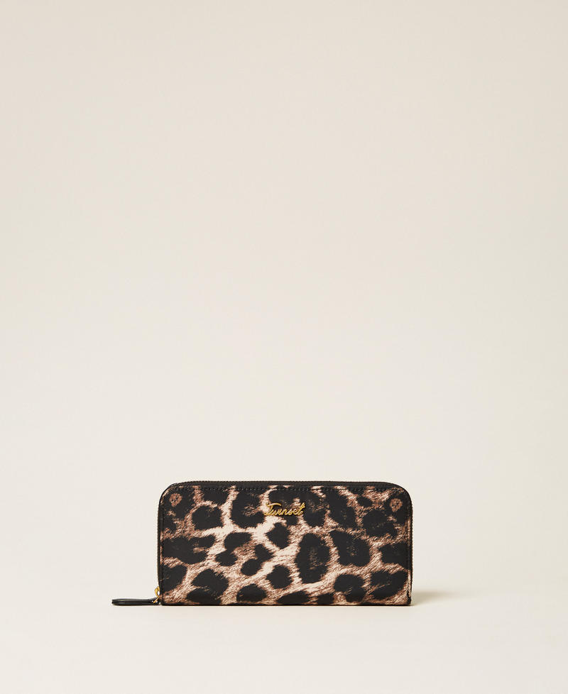 Animal print zip-around wallet Leopard Print Woman 262TL8010_02114_01
