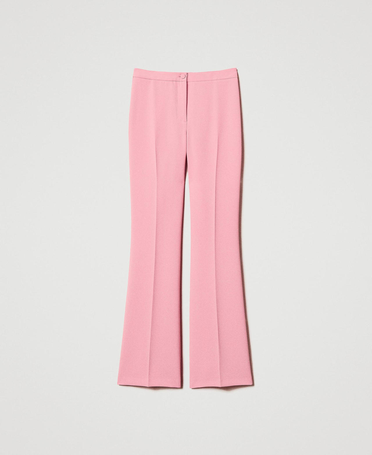 Crêpe flared trousers Peach Woman 251TP2324_12142_0S