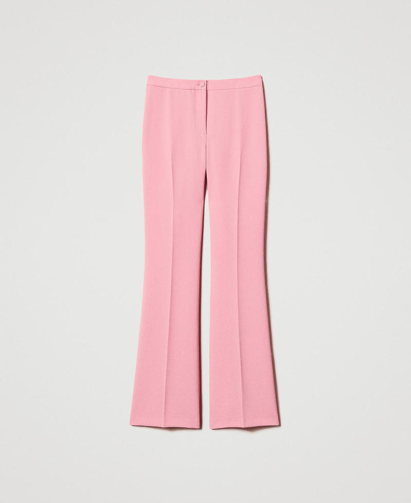 Crêpe flared trousers Peach Woman 251TP2324_12142_0S