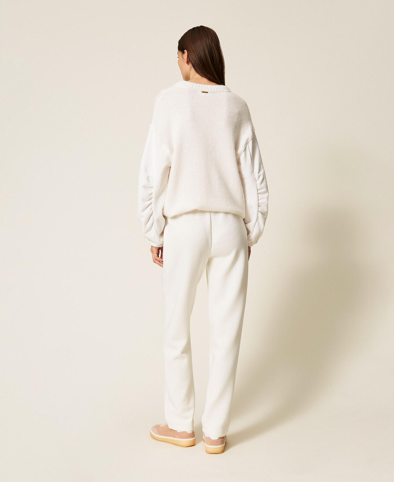 Scuba fabric cigarette trousers Off White Woman 252LL2GEE_00526_03