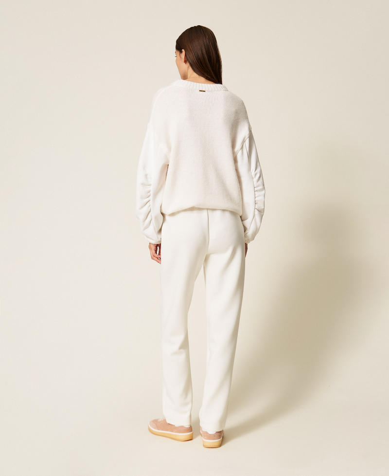 Scuba fabric cigarette trousers Off White Woman 252LL2GEE_00526_03