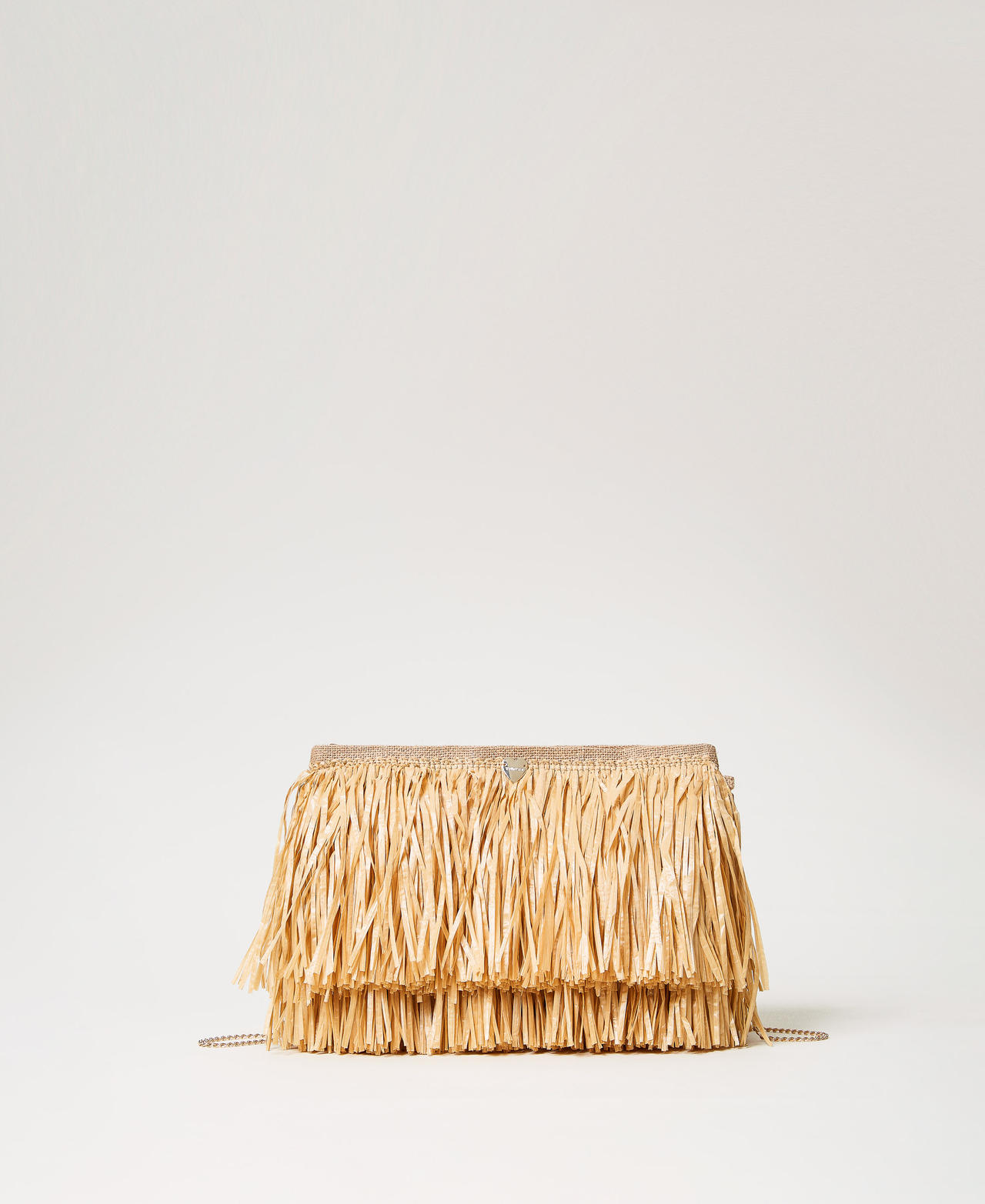 Borsa a tracolla in juta con frange Paglia Donna 251LM8AEE_00193_01
