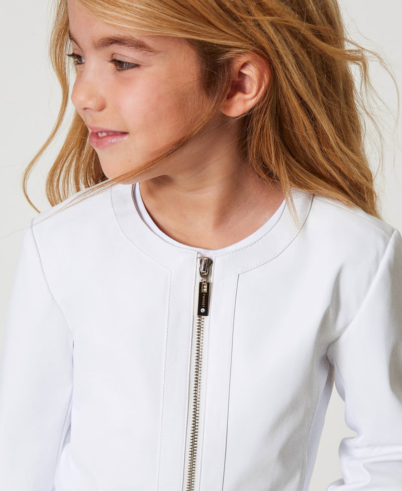 Faux leather cropped jacket "Ice" White Girl 251GJ2560_00808_04