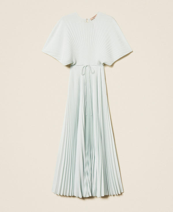 Long recycled cr&ecirc;pe de Chine dress