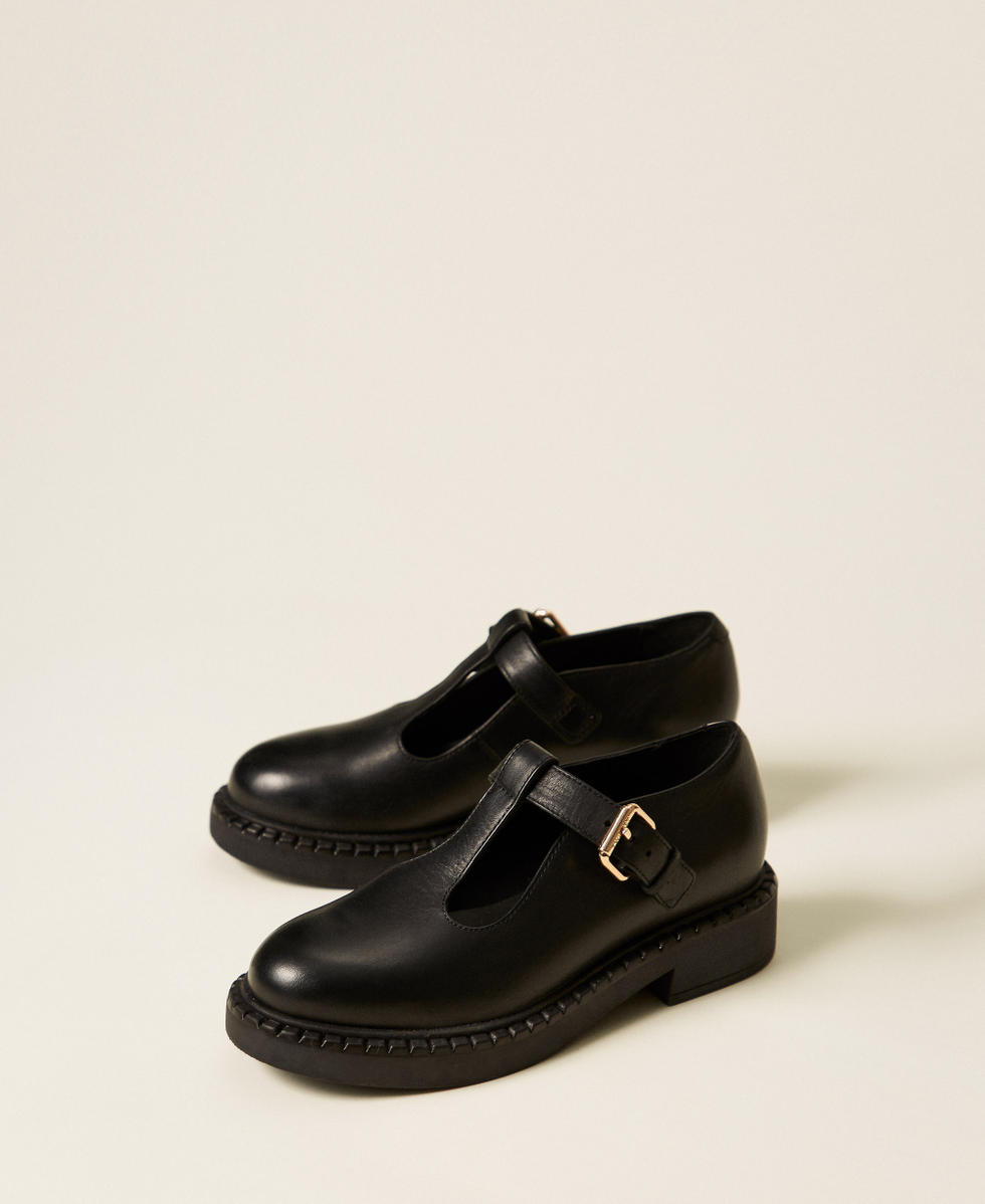 Mocasines Mary Jane de piel Negro Ni&ntilde;a 252GCJ036_00006_02