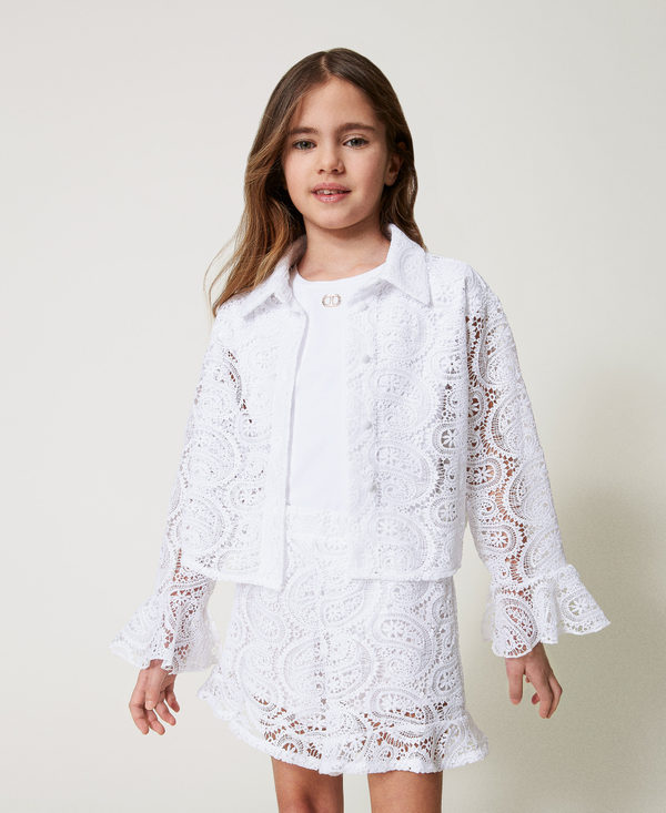 Chemise en dentelle macramé