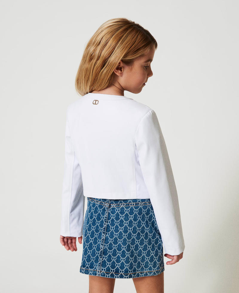 Faux leather cropped jacket "Ice" White Girl 251GJ2560_00808_03