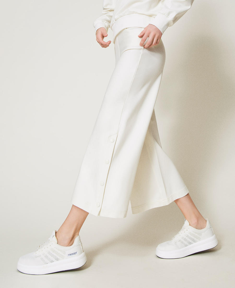 Pantalon cropped avec fentes White Cloud Femme 251LL2RDD_12105_PD