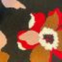 Pullover mit Blumenintarsie Einlegearbeit Blume Schwarz / Kirsche Frau 14117_C